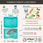 Načíst obrázek do prohlížeče Galerie, Yumbox Snack 3 oddělení aqua s třpytkami
